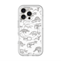 スリムプロテクションプレミアムケース with MagSafe［ Dinosaurs No.2 - White ］