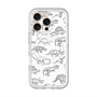スリムプロテクションプレミアムケース with MagSafe［ Dinosaurs No.2 - White ］