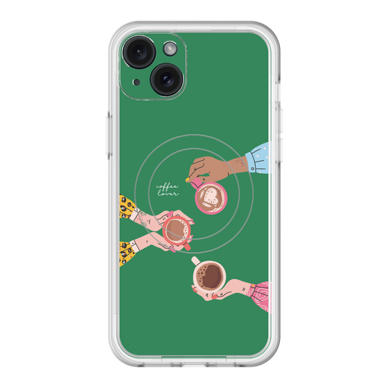 スリムプロテクションプレミアムケース with MagSafe［ Teatime - Green ］
