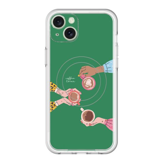 スリムプロテクションプレミアムケース with MagSafe［ Teatime - Green ］