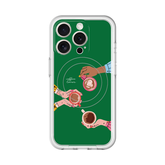 スリムプロテクションプレミアムケース with MagSafe［ Teatime - Green ］