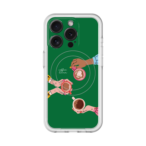 スリムプロテクションプレミアムケース with MagSafe［ Teatime - Green ］
