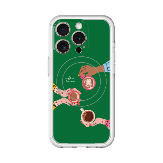スリムプロテクションプレミアムケース with MagSafe［ Teatime - Green ］