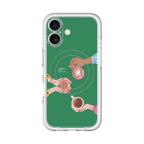 スリムプロテクションプレミアムケース with MagSafe［ Teatime - Green ］