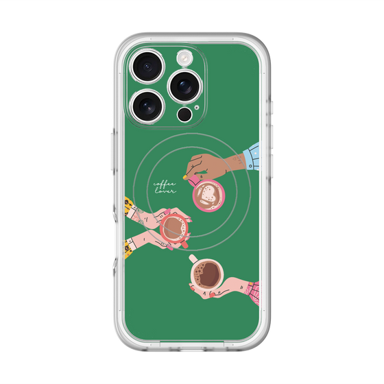 スリムプロテクションプレミアムケース with MagSafe［ Teatime - Green ］
