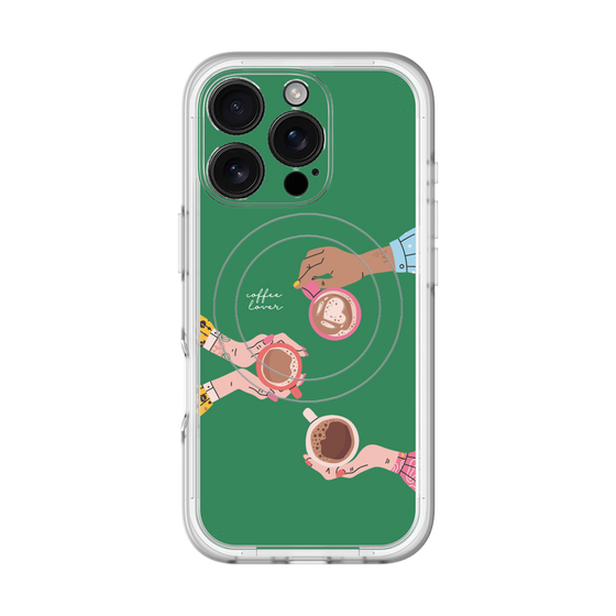 スリムプロテクションプレミアムケース with MagSafe［ Teatime - Green ］