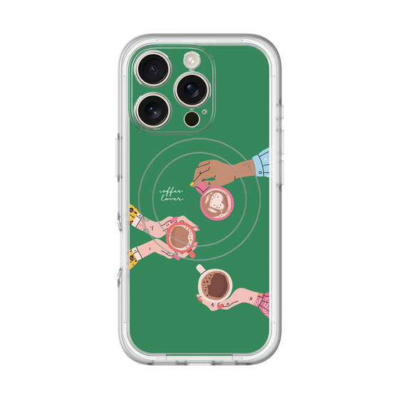 スリムプロテクションプレミアムケース with MagSafe［ Teatime - Green ］