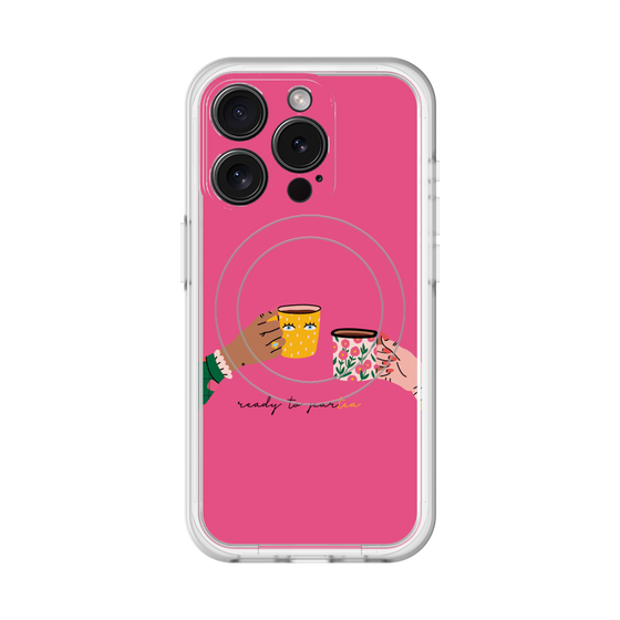 スリムプロテクションプレミアムケース with MagSafe［ Teatime - Pink ］