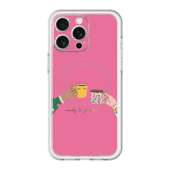 スリムプロテクションプレミアムケース with MagSafe［ Teatime - Pink ］
