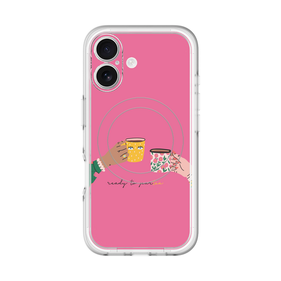 スリムプロテクションプレミアムケース with MagSafe［ Teatime - Pink ］