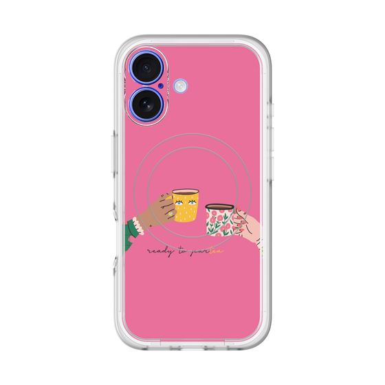 スリムプロテクションプレミアムケース with MagSafe［ Teatime - Pink ］