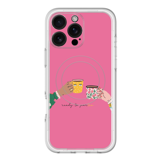 スリムプロテクションプレミアムケース with MagSafe［ Teatime - Pink ］