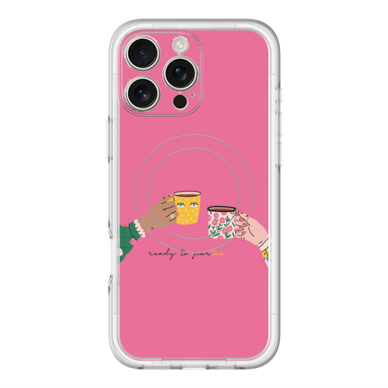 スリムプロテクションプレミアムケース with MagSafe［ Teatime - Pink ］
