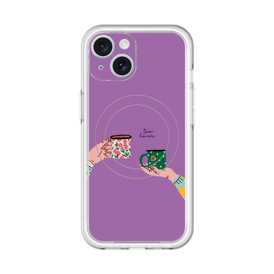 スリムプロテクションプレミアムケース with MagSafe［ Teatime - Purple ］