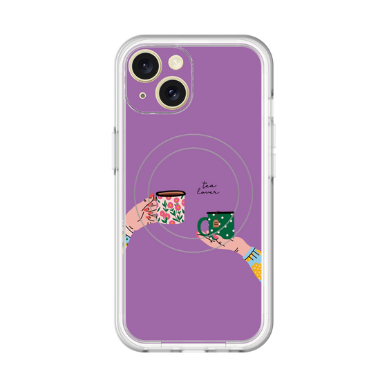 スリムプロテクションプレミアムケース with MagSafe［ Teatime - Purple ］