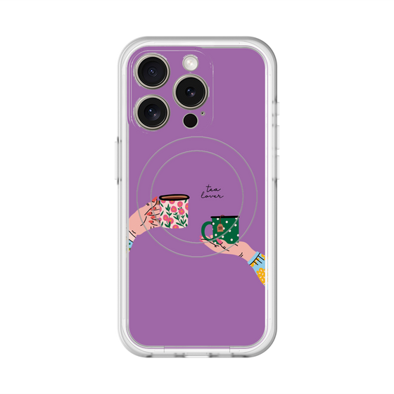 スリムプロテクションプレミアムケース with MagSafe［ Teatime - Purple ］