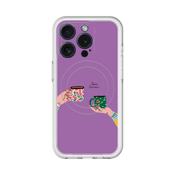 スリムプロテクションプレミアムケース with MagSafe［ Teatime - Purple ］