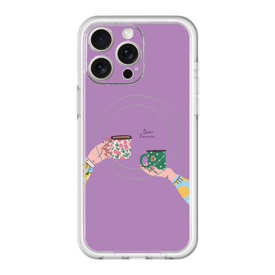 スリムプロテクションプレミアムケース with MagSafe［ Teatime - Purple ］