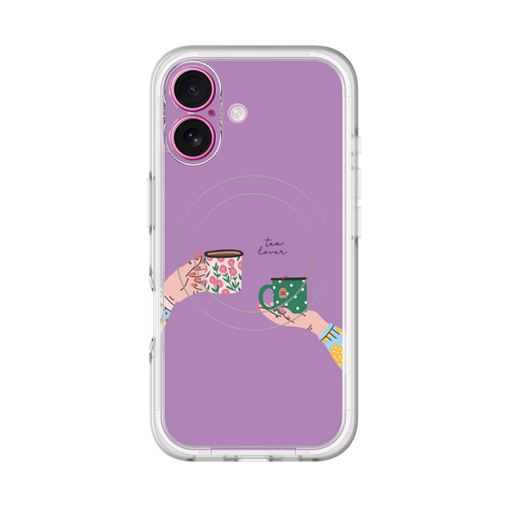 スリムプロテクションプレミアムケース with MagSafe［ Teatime - Purple ］