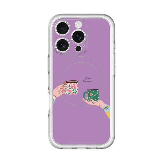 スリムプロテクションプレミアムケース with MagSafe［ Teatime - Purple ］