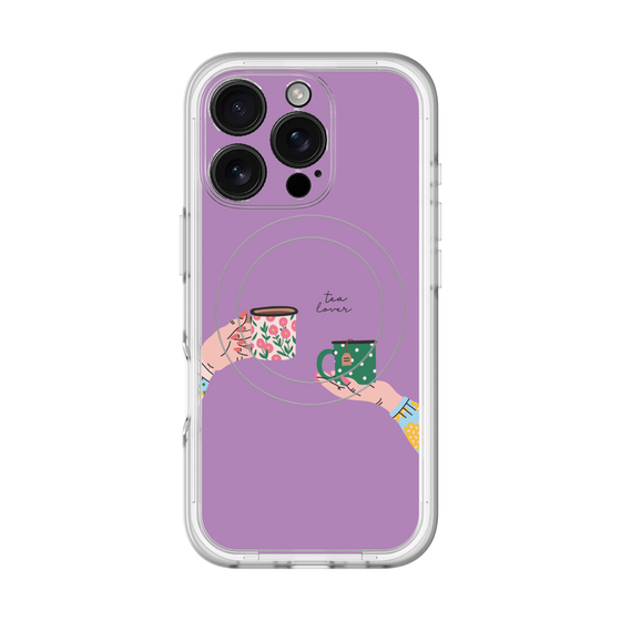スリムプロテクションプレミアムケース with MagSafe［ Teatime - Purple ］