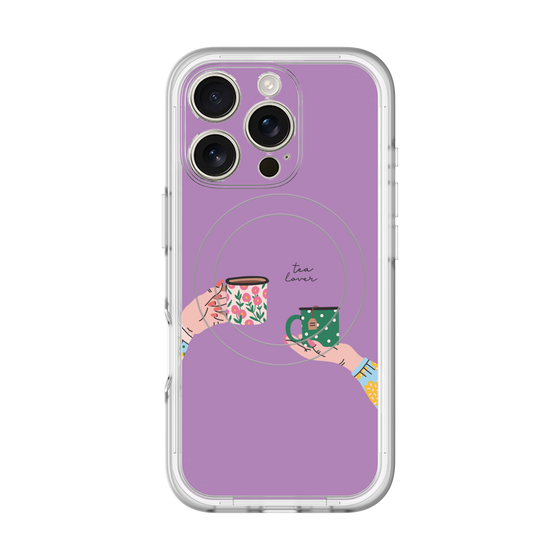 スリムプロテクションプレミアムケース with MagSafe［ Teatime - Purple ］