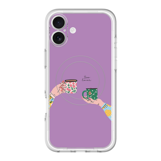 スリムプロテクションプレミアムケース with MagSafe［ Teatime - Purple ］