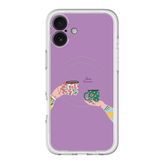 スリムプロテクションプレミアムケース with MagSafe［ Teatime - Purple ］