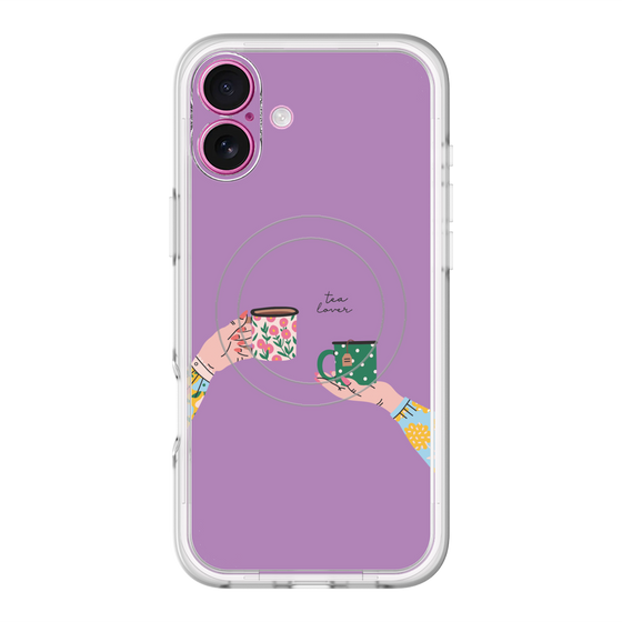 スリムプロテクションプレミアムケース with MagSafe［ Teatime - Purple ］