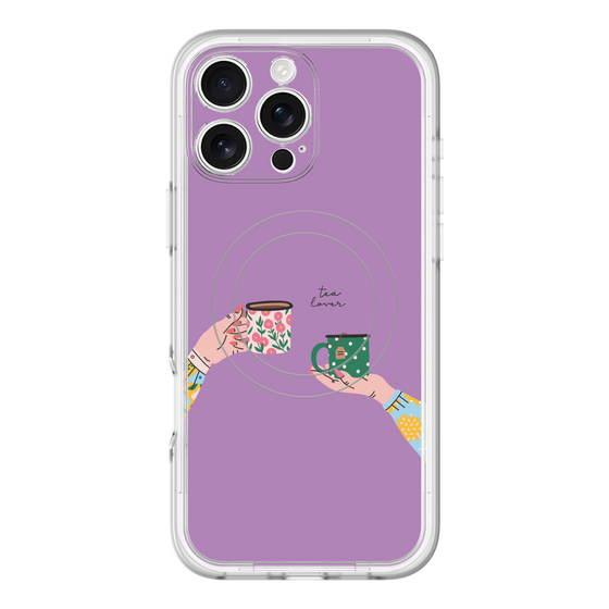 スリムプロテクションプレミアムケース with MagSafe［ Teatime - Purple ］