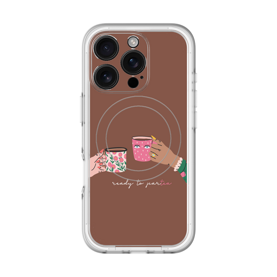 スリムプロテクションプレミアムケース with MagSafe［ Teatime - Brown ］