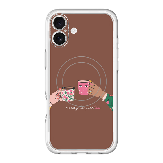スリムプロテクションプレミアムケース with MagSafe［ Teatime - Brown ］