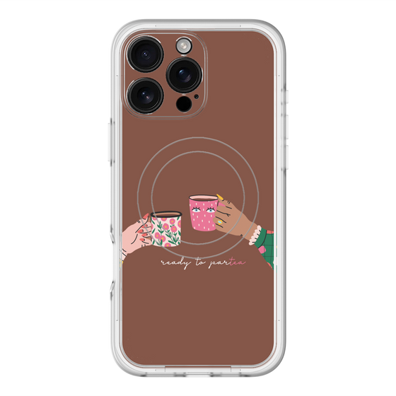 スリムプロテクションプレミアムケース with MagSafe［ Teatime - Brown ］