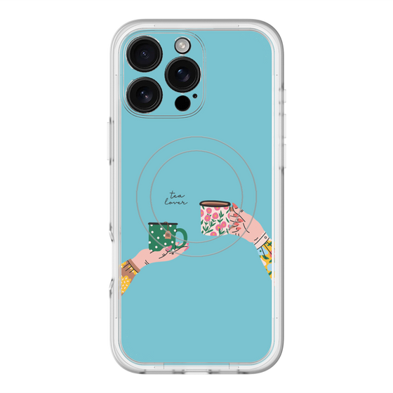 スリムプロテクションプレミアムケース with MagSafe［ Teatime - Blue ］