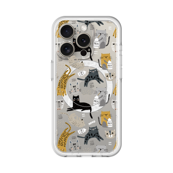 スリムプロテクションプレミアムケース with MagSafe［ Funny Cats - 01 ］