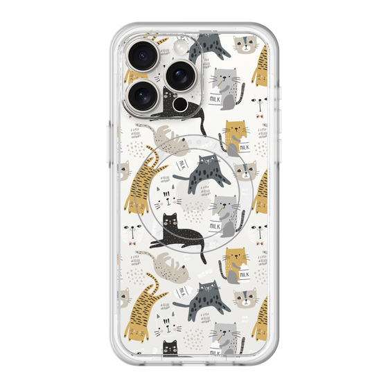 スリムプロテクションプレミアムケース with MagSafe［ Funny Cats - 01 ］