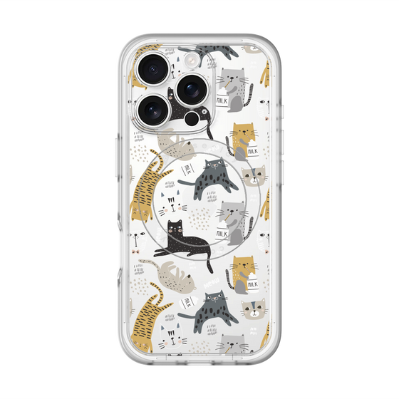 スリムプロテクションプレミアムケース with MagSafe［ Funny Cats - 01 ］