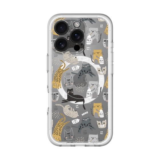 スリムプロテクションプレミアムケース with MagSafe［ Funny Cats - 01 ］