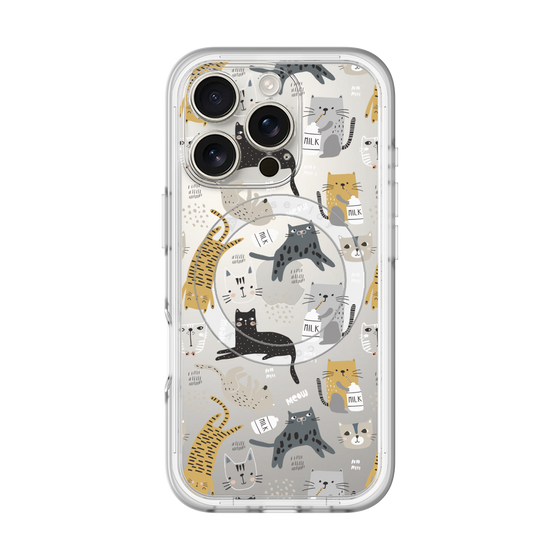 スリムプロテクションプレミアムケース with MagSafe［ Funny Cats - 01 ］