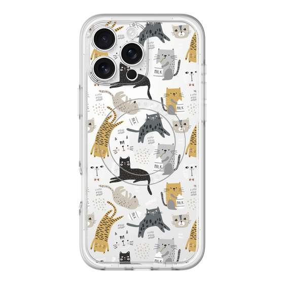 スリムプロテクションプレミアムケース with MagSafe［ Funny Cats - 01 ］