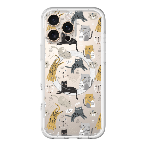 スリムプロテクションプレミアムケース with MagSafe［ Funny Cats - 01 ］