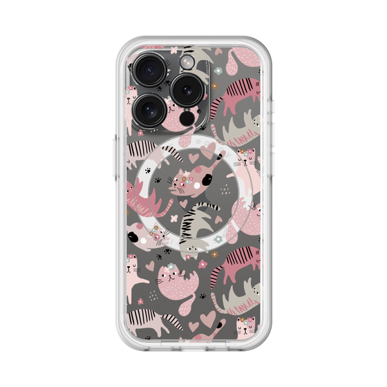 スリムプロテクションプレミアムケース with MagSafe［ Funny Cats - 02 ］
