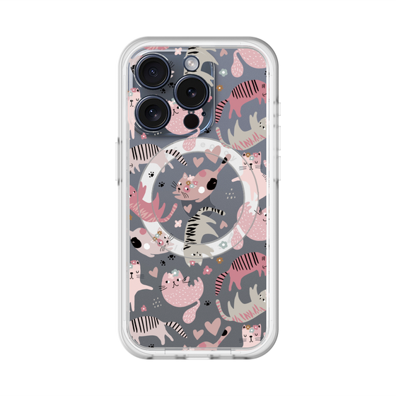 スリムプロテクションプレミアムケース with MagSafe［ Funny Cats - 02 ］