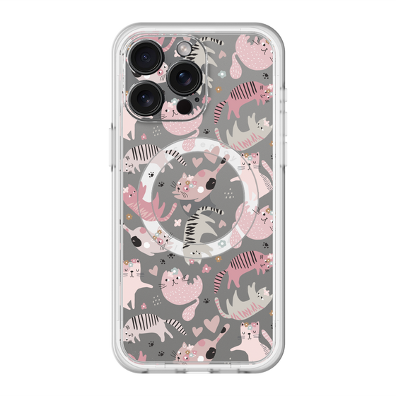 スリムプロテクションプレミアムケース with MagSafe［ Funny Cats - 02 ］