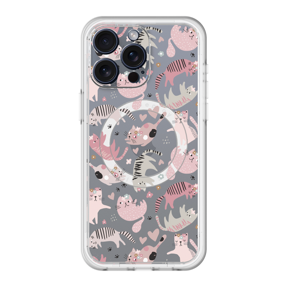 スリムプロテクションプレミアムケース with MagSafe［ Funny Cats - 02 ］