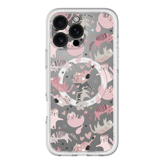 スリムプロテクションプレミアムケース with MagSafe［ Funny Cats - 02 ］
