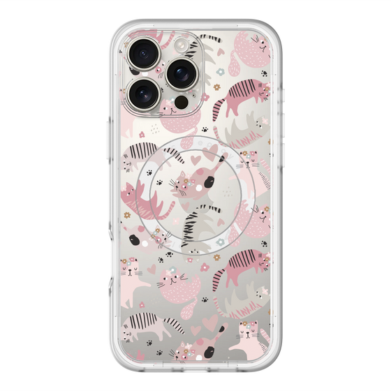 スリムプロテクションプレミアムケース with MagSafe［ Funny Cats - 02 ］