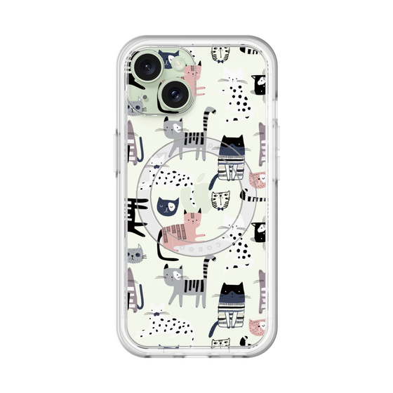 スリムプロテクションプレミアムケース with MagSafe［ Funny Cats - 03 ］