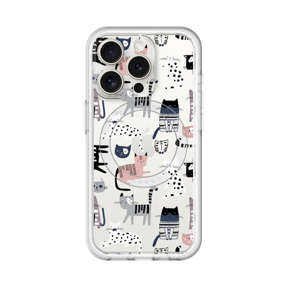 スリムプロテクションプレミアムケース with MagSafe［ Funny Cats - 03 ］