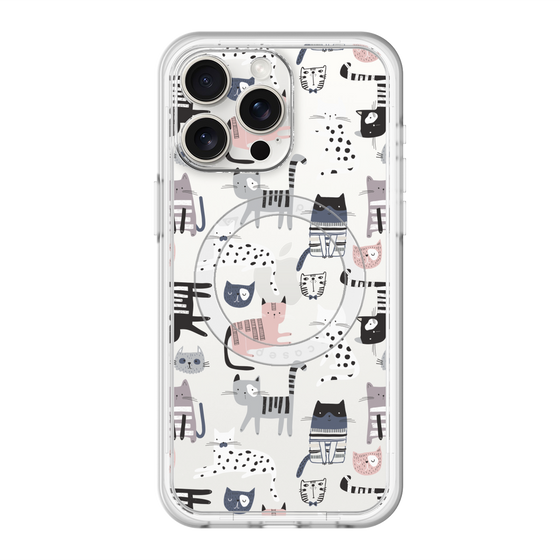 スリムプロテクションプレミアムケース with MagSafe［ Funny Cats - 03 ］